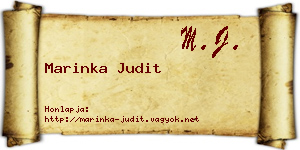 Marinka Judit névjegykártya